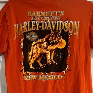 Orange vintage Harley Davidson tee